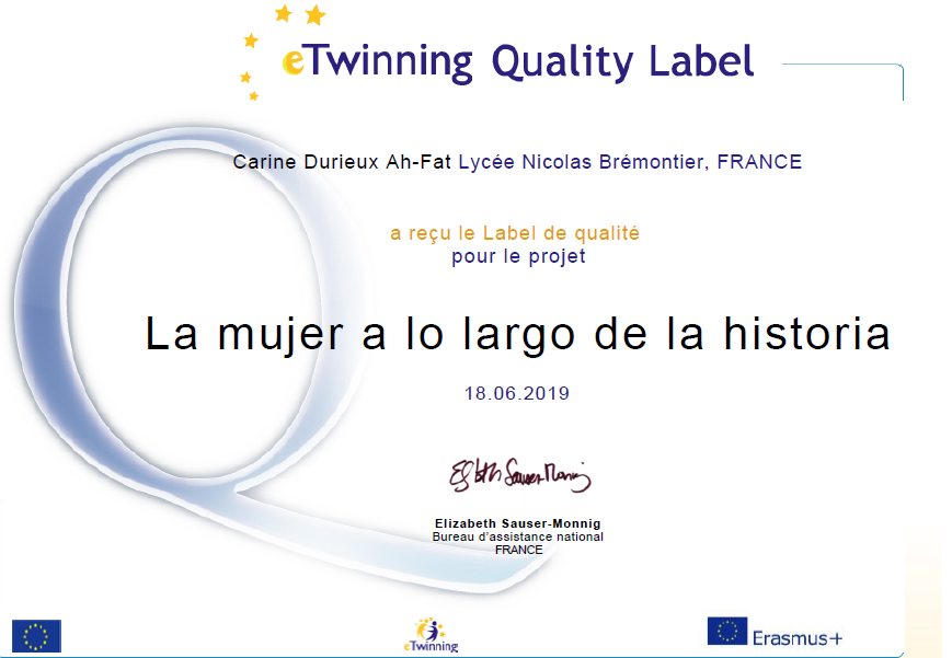 e-twinning La mujer a lo largo de la historia